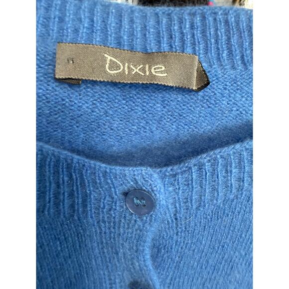 Dixie Cashmere Crop Cardigan Soft Casual Women's S Blue - Picture 9 of 11